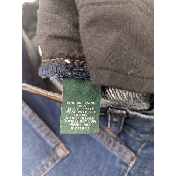LRL Ralph Lauren Jeans Co Medium Wash Classic Straight Denim Jeans Plus Size 14 - Picture 6 of 10